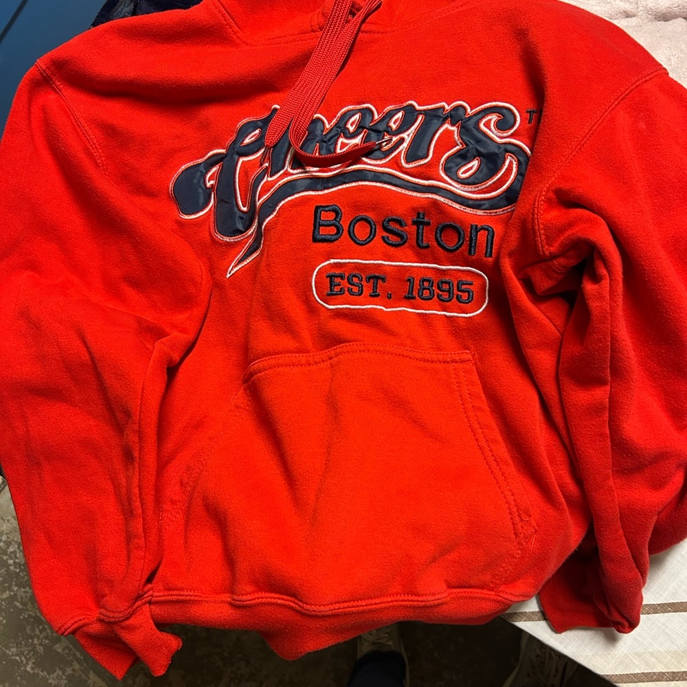 Red Cheers Boston Hoodie from Cheers location